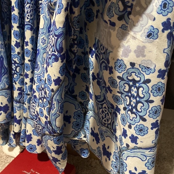 Rococo sand silk Crepe Maxi Dress in Tile Blue - Picture 13 of 13